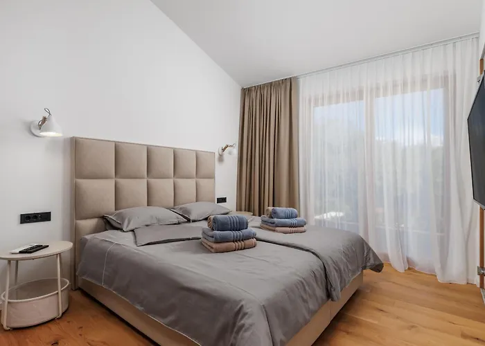 3 With Pool Soline, Krk, 280 M From Beach, By 4villas Villa *