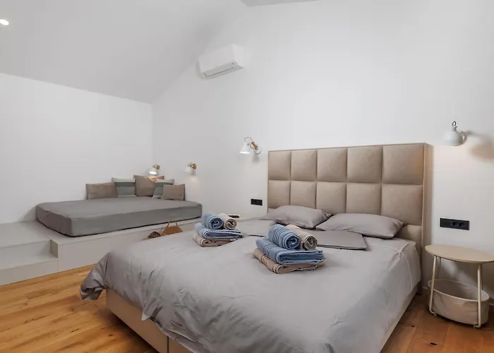 3 With Pool Soline, Krk, 280 M From Beach, By 4villas *