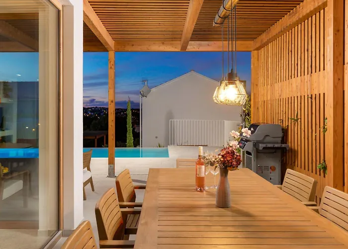 3 With Pool Soline, Krk, 280 M From Beach, By 4villas Soline