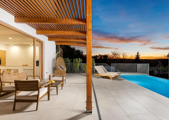 Villa 3 With Pool Soline, Krk, 280 M From Beach, By 4villas